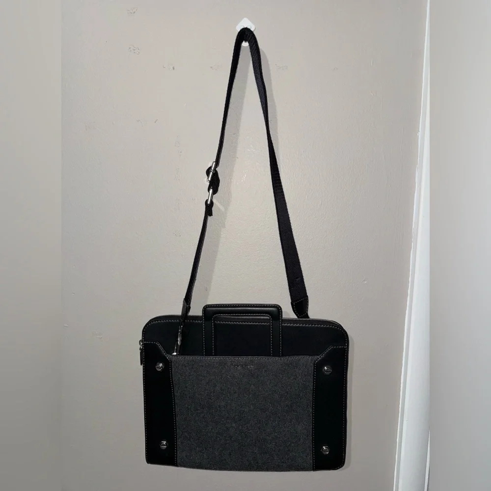 Charles & Keith Black and Gray Laptop Bag